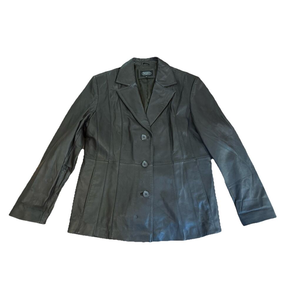 BGSD Women Ellen Lambskin Leather Jacket Size XL Black Excellent Condition